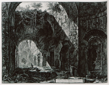 Τα ερείπια του Σεραπείου στην έπαυλη του Αδριανού στο Τίβολι.