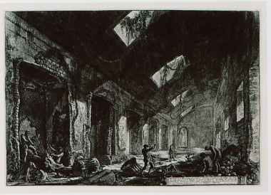 Τα ερείπια του προσωπικού λουτρού του Αδριανού, στην έπαυλή του στο Τίβολι.