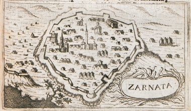 Άποψη του κάστρου της Ζαρνάτας στη Μάνη.