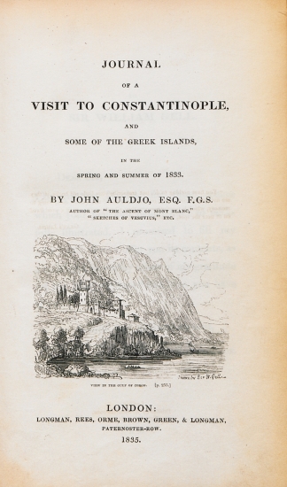 Σελίδα τίτλου. Στην ένθετη παράσταση, άποψη του κάστρου της Κορώνης.