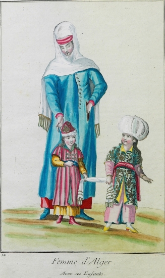 Γυναίκα από την Αλγερία με τα παιδιά της.