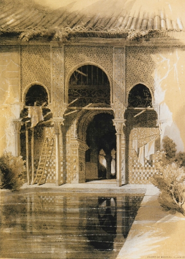 Η Αυλή με τις Μυρτιές στο Ανάκτορο της Αλάμπρας, στη Γρανάδα.