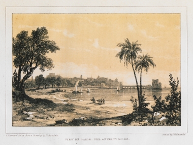 Άποψη της Σιδώνας. Στο κέντρο δεξιά το κάστρο της πόλης.