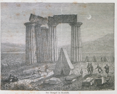 Ο Ναός του Απόλλωνα στην Αρχαία Κόρινθο.
