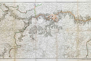 Χάρτης τμήματος της Σλοβακίας. Κατά την επέκταση των Οθωμανών στην Ευρώπη, η περιοχή αυτή αποτελούσε σύνορο μεταξύ του Βασιλείου της Ουγγαρίας και της Οθωμανικής Αυτοκρατορίας.