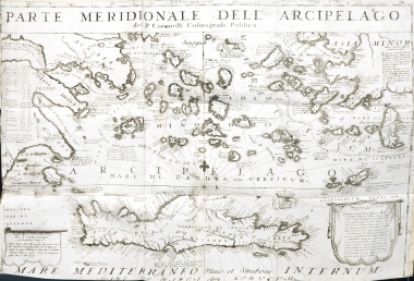 Χάρτης του νοτίου Αιγαίου.