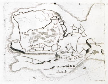 Κάτοψη του Κάστρο της Λέρου (ή Κάστρο της Παναγίας).