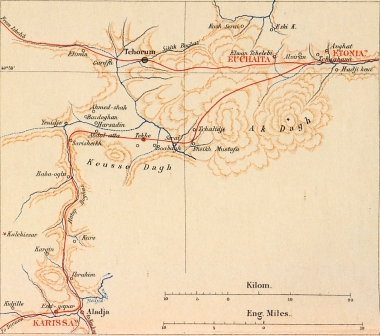 Χάρτης της περιοχής του Τσόρουμ.