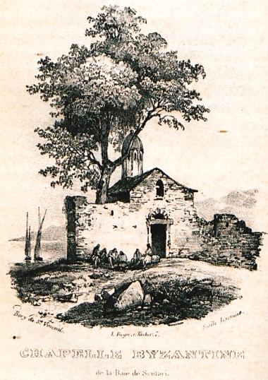 Η βυζαντινή εκκλησία της Αγίας Βαρβάρας στο Σκουτάρι Λακωνίας.