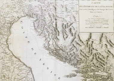 Χάρτης των Δαλματικών ακτών.
