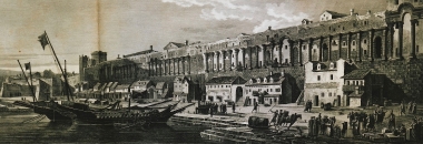 Άποψη των ερειπίων του ανακτόρου του Διοκλητιανού στο Σπλιτ από το λιμάνι.