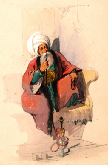 Οθωμανός τουρκικής καταγωγής σε καφενείο.