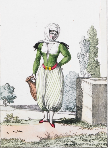 Γυναίκα ελληνικής καταγωγής από την Προκόννησο, στη θάλασσα του Μαρμαρά.