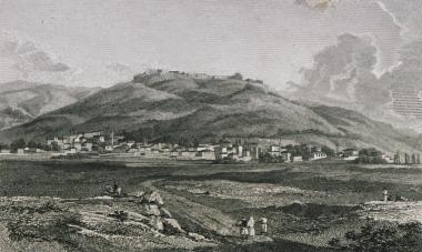Άποψη των Φαρσάλων με το κάστρο (ακρόπολη).