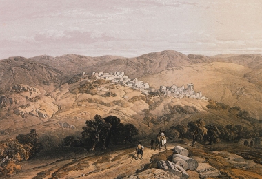 Άποψη της πόλης Σεβαστής ή Σαμάρειας, στην Παλαιστίνη.