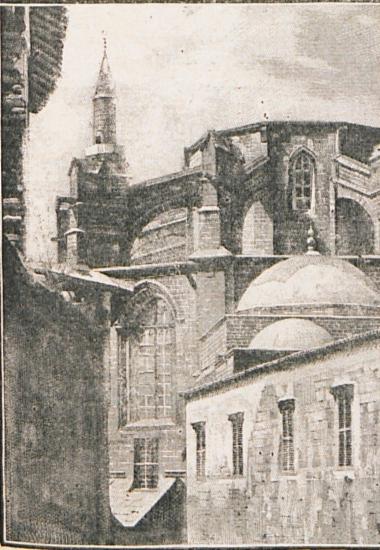 Άποψη της Αγίας Σοφίας Λευκωσίας, σήμερα τέμενος Σελιμιγιέ.