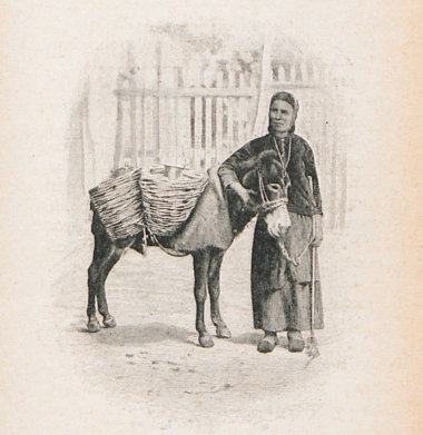 Γυναίκα πλανόδια πωλητής νερού.