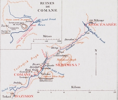 Χάρτης από το Τοκάτ έως το Νικσάρ, Μικρά Ασία.