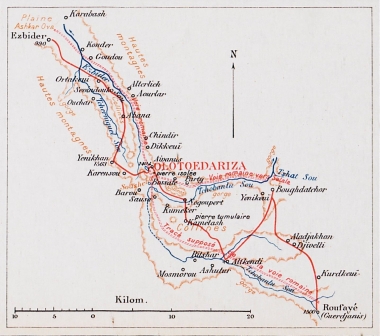 Χάρτης της περιοχής από το Έζμπιντερ έως το Ρεφαχιγιέ, Μικρά Ασία.