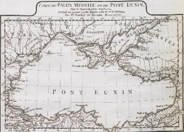 Χάρτης του Ευξείνου Πόντου.