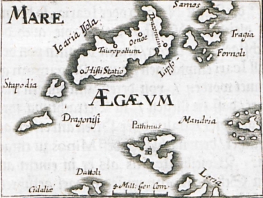 Χάρτης της Ικαρίας και των γύρω νησιών.