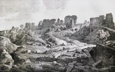 Ερείπια, πιθανότατα μεσαιωνικής περιόδου, στην Ασκελόν του Ισραήλ.