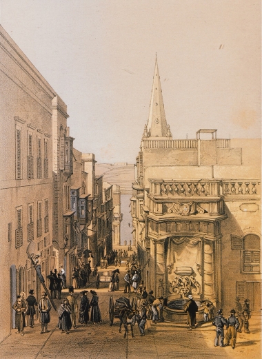 Εμπορικός δρόμος στη Βαλέτα, Μάλτα.