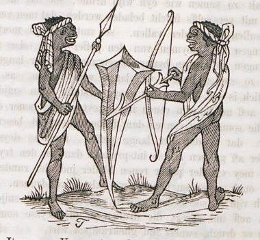 Κυνοκέφαλοι, τους οποίους ο συγγραφέας υποστηρίζει ότι είδε σε νησί στην Αραβική θάλασσα.