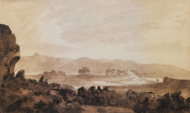 Ερείπια ρωμαϊκής περιόδου στη Νικόπολη. Αύγουστος 1810.
