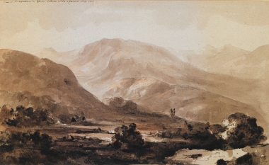 Τοπίο στη θέση Καραβάν Σεράι, μεταξύ Άρτας και Ιωαννίνων. Αύγουστος 1810.