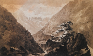 Τοπίο στην Πίνδο. Στο βάθος το Μέτσοβο. 3 Σεπτεμβρίου 1810.