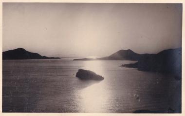 Άποψη του Σαρωνικού από τον ναό του Ποσειδώνιο στο Σούνιο.