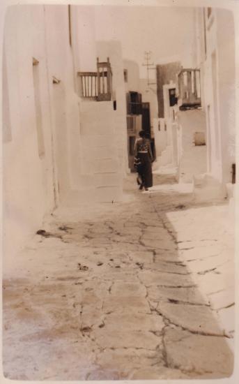 Άποψη δρόμου στη Χώρα της Μυκόνου.