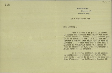 Επιστολή της Έλενας Βενιζέλου προς τον σύζυγό της Ελευθέριο