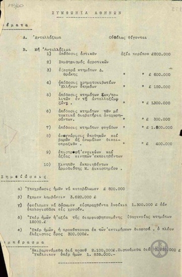 The Athens Agreement.
