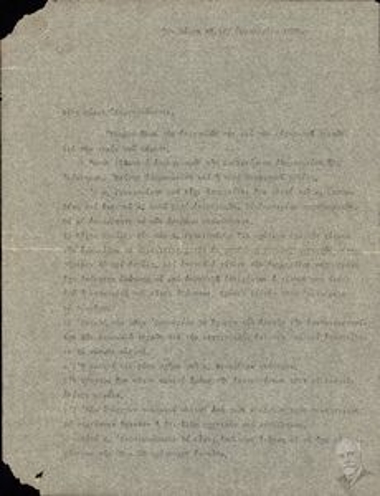 Letter (typewritten) by the [publisher] of the newspaper 