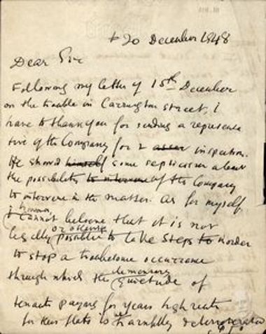 Επιστολή του Δ. Κακλαμάνου σχετικά με ιδιοκτησιακό ζήτημα.
