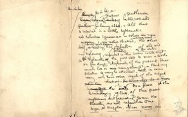 Σημείωμα του Κακλαμάνου στα αγγλικά για κάποιον πολιτικό (μιλάει για τη διπλωματική του δεινότητα κ.α.), το οποίο κλέινει σαν φάκελος και περιέχει μία επιστολή (αγνώστου αποστολέα, τόπου και χρόνου) με ποικίλα θέματα περί ευχαριστιών και βιβλίων, αλλά και πολιτικό σχόλιο για την άνοδο του ναζισμού στην Γερμανία κ.α., καθώς και ένα απόκομμα εφημερίδας σχετικά με διάλεξη του Lockhart για την αρχαία Ελλάδα.
