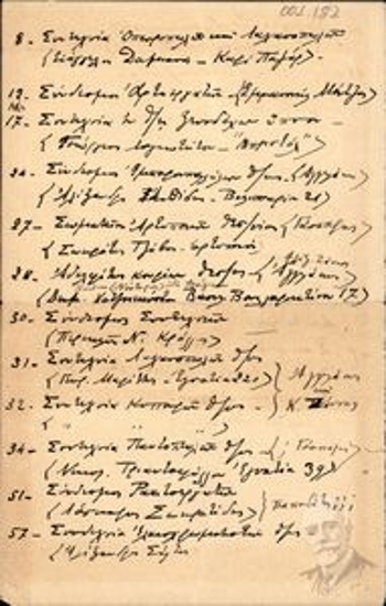 List of associations and unions of professional groups of labor unions corresponding to names of the city of Thessaloniki.