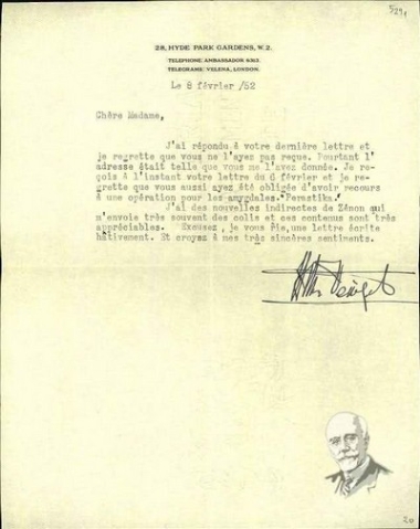 Letter from Elena Venizelou to Maria Lygkouni