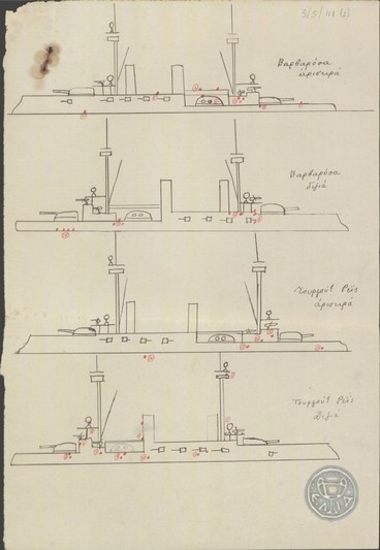 Graph of battleships Barbarossa and Turgut Reis.