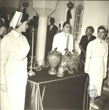 The heart of Elena Venizelou in the church of the Maternity Hospital M. Eliadis.