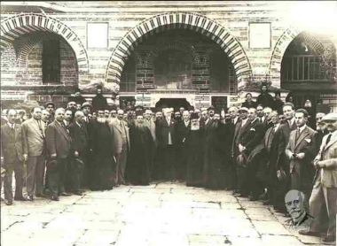 Ο Ελευθέριος Βενιζέλος κατά τη διάρκεια της επίσκεψής του στο Άγιο Όρος