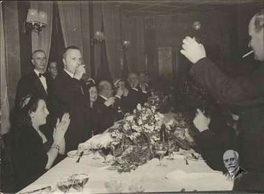 Sophocles Venizelos at an official dinner in his honour, during his visit to Ankara.