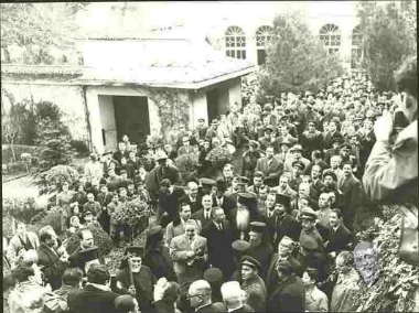 Ο Σοφοκλής Βενιζέλος με τον Πατριάρχη Αθηναγόρα κατά τη διάρκεια επίσκεψής του στην Κωνσταντινούπολη