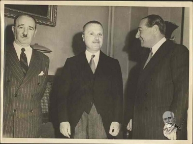 Sophocles Venizelos with the Turkish Prime Minister and the Minister of Foreign Affairs, during his visit to Ankara.