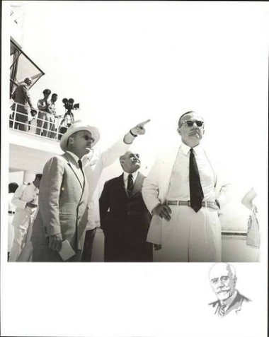 Sophocles Venizelos in Elefsina during the celebrations of the completion of the Nea Elli