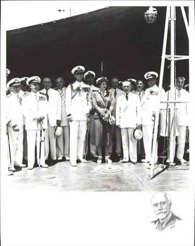 Sophocles Venizelos and the Royal couple in Elefsina during the celebrations for the completion of the 