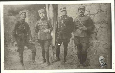 General Athanasios Fragkos with officers of the Greek army.