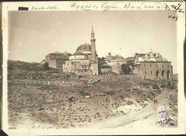 Ancient Greek temple next to a Muslim mosque in Seide Gaze.
